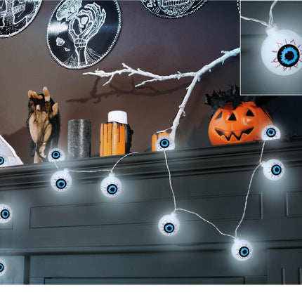 Halloween Lichtslinger LED Ogen 1,3m van Fiestas Guirca koop je bij Partywinkel