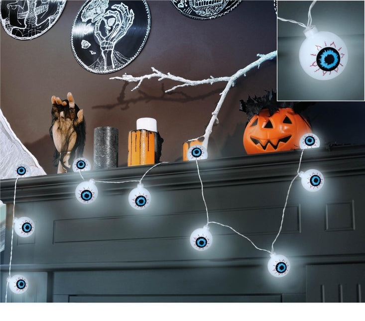 Halloween Lichtslinger LED Ogen 1,3m van Fiestas Guirca koop je bij Partywinkel