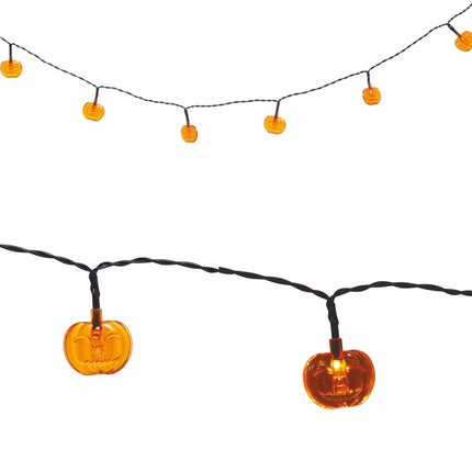 Halloween Lichtslinger LED Pompoenen 1,55m van Fiestas Guirca koop je bij Partywinkel