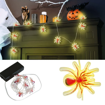 Halloween Lichtsnoer Spinnen 1,2m van Fiestas Guirca koop je bij Partywinkel