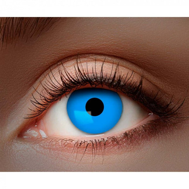 Halloween Maandlenzen Uv Flash Blauw van Boland koop je bij Partywinkel