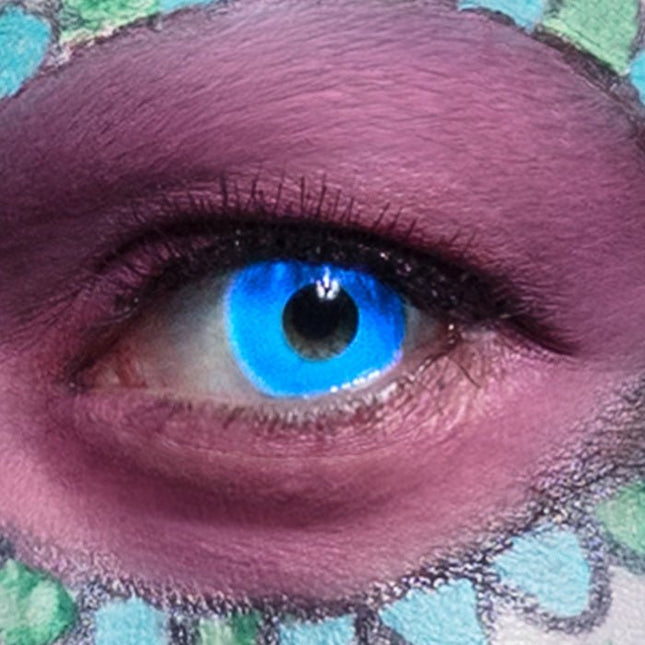Halloween Maandlenzen Uv Flash Blauw van Boland koop je bij Partywinkel