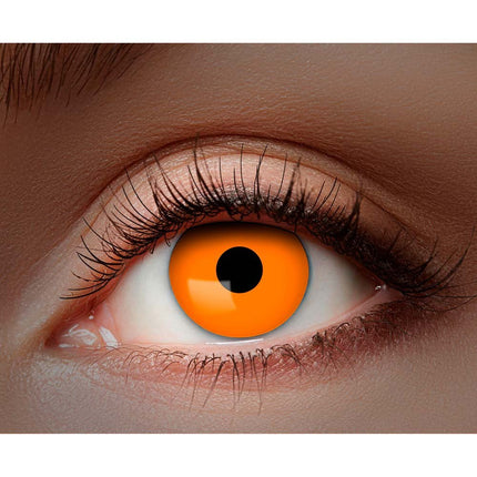Halloween Maandlenzen Uv Flash Oranje van Boland koop je bij Partywinkel