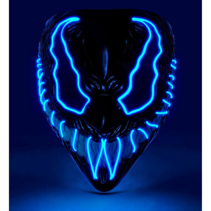 Halloween Masker Blauw Monster Met Licht van Widmann koop je bij Partywinkel