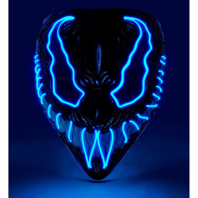 Halloween Masker Blauw Monster Met Licht van Widmann koop je bij Partywinkel