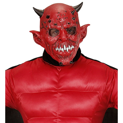 Halloween Masker Duivel Met Hoorn van Widmann koop je bij Partywinkel