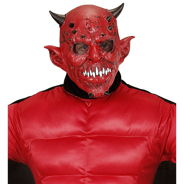 Halloween Masker Duivel Met Hoorn van Widmann koop je bij Partywinkel