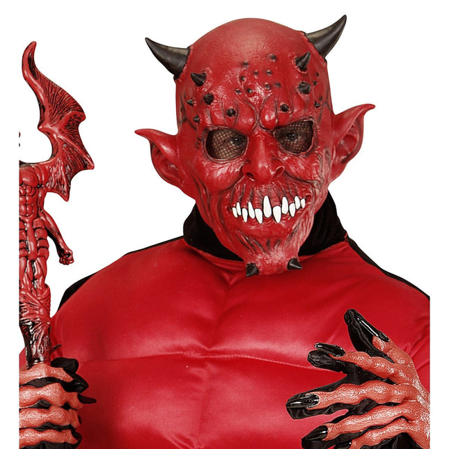 Halloween Masker Duivel Met Hoorn van Widmann koop je bij Partywinkel