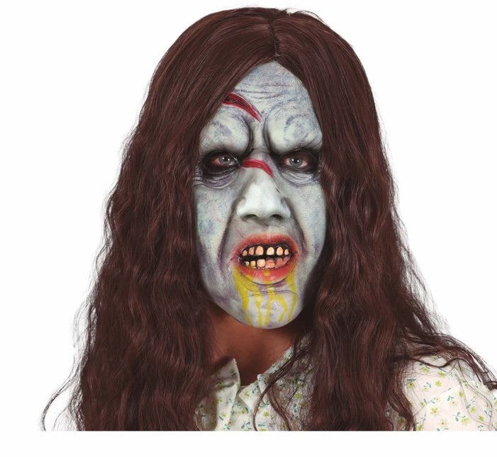 Halloween Masker Horror Vrouw Met Haar van Fiestas Guirca koop je bij Partywinkel