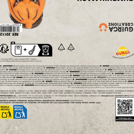 Halloween Masker Oranje Pompoen Foam van Fiestas Guirca koop je bij Partywinkel
