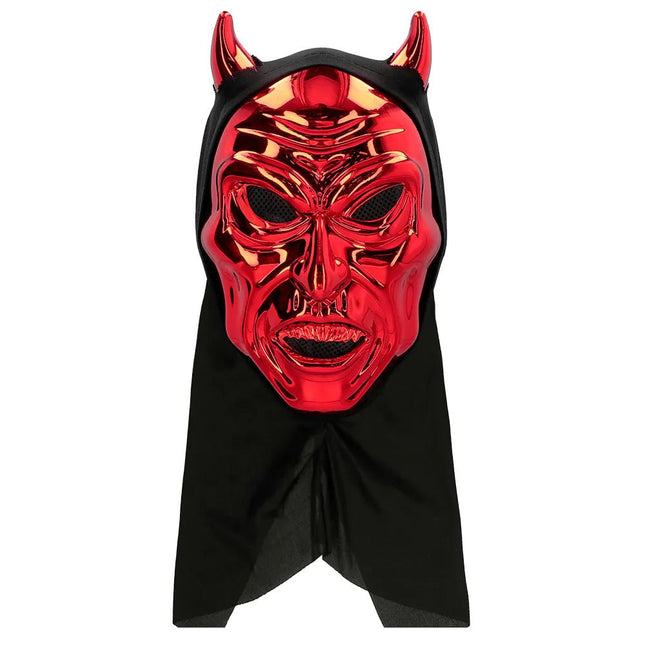 Halloween Masker Rood Duivel Met Kap van Boland koop je bij Partywinkel