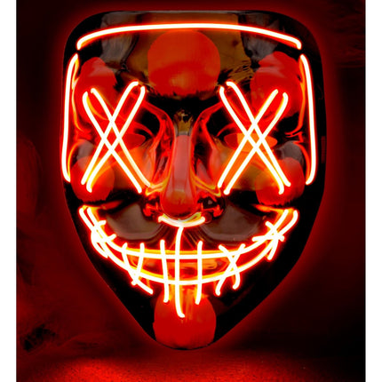 Halloween Masker Rood Met Licht van Widmann koop je bij Partywinkel