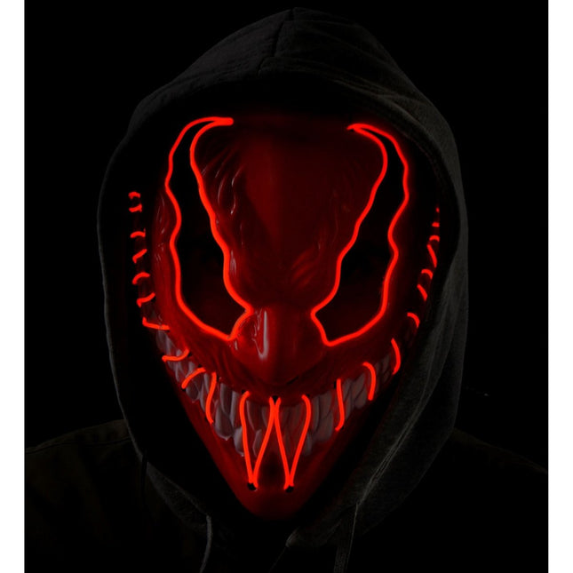 Halloween Masker Rood Monster Met Licht van Widmann koop je bij Partywinkel