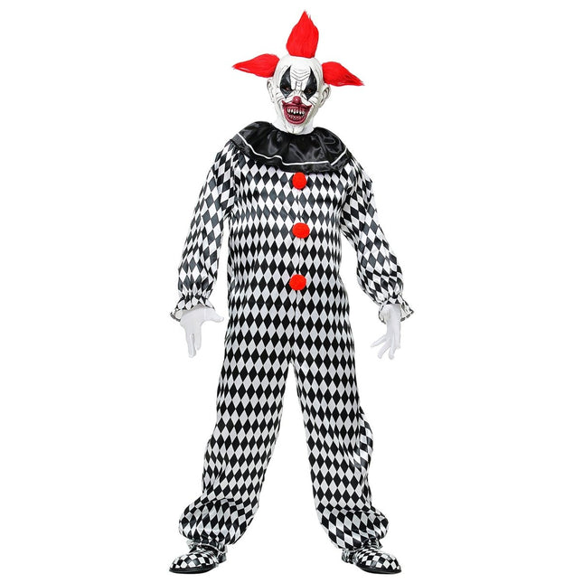 Halloween Masker Rood Wit Clown van Widmann koop je bij Partywinkel