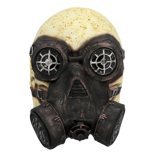 Halloween Masker Schedel Met Gasmasker van Boland koop je bij Partywinkel