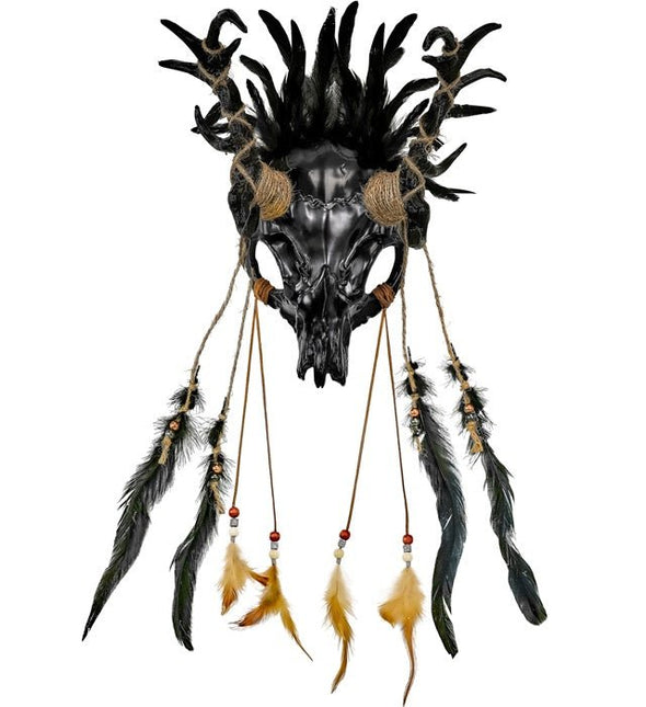 Halloween Masker Stier Met Veren van Widmann koop je bij Partywinkel