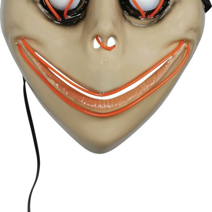 Halloween Masker Wit Momo Met Licht van Fiestas Guirca koop je bij Partywinkel