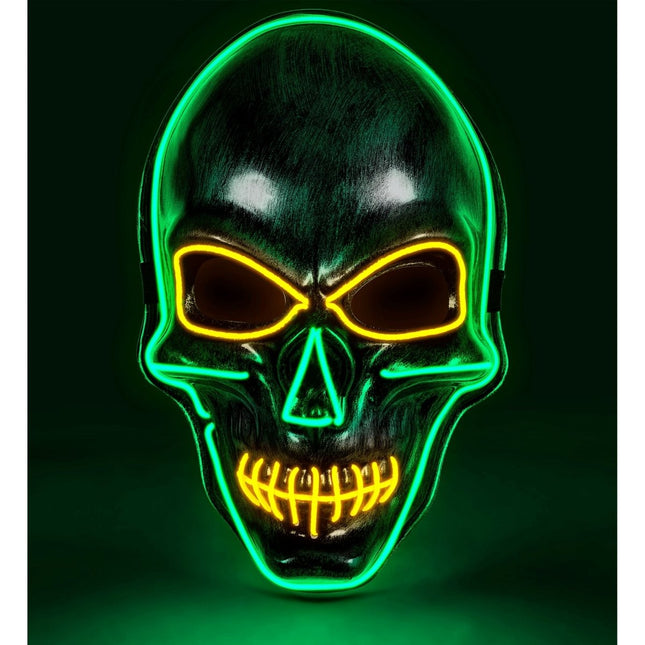 Halloween Masker Zilver Schedel Met Licht van Widmann koop je bij Partywinkel