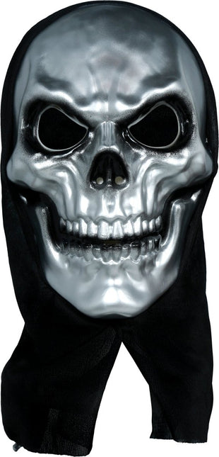 Halloween Masker Zilver Skelet Met Capuchon van Fiestas Guirca koop je bij Partywinkel