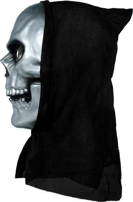 Halloween Masker Zilver Skelet Met Capuchon van Fiestas Guirca koop je bij Partywinkel