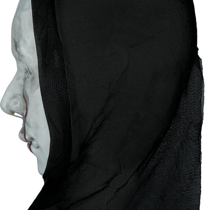 Halloween Masker Zwart Wit Killer Met Capuchon van Fiestas Guirca koop je bij Partywinkel