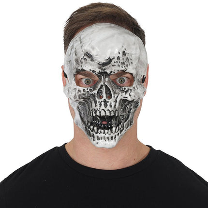 Halloween Masker Zwart Wit Skelet van Fiestas Guirca koop je bij Partywinkel