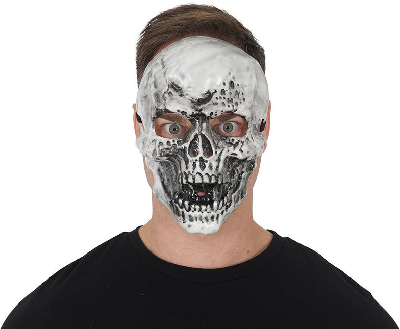 Halloween Masker Zwart Wit Skelet van Fiestas Guirca koop je bij Partywinkel