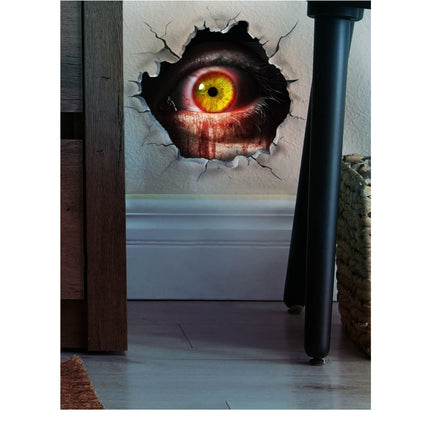 Halloween Muursticker Ooggat 16cm van Fiestas Guirca koop je bij Partywinkel