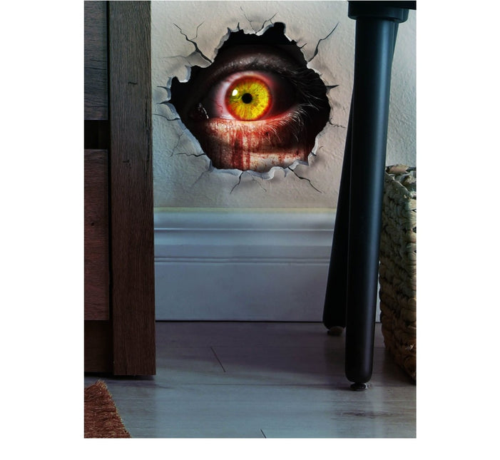 Halloween Muursticker Ooggat 16cm van Fiestas Guirca koop je bij Partywinkel