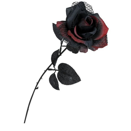Halloween Nep Bloem Roos 40cm van Fiestas Guirca koop je bij Partywinkel