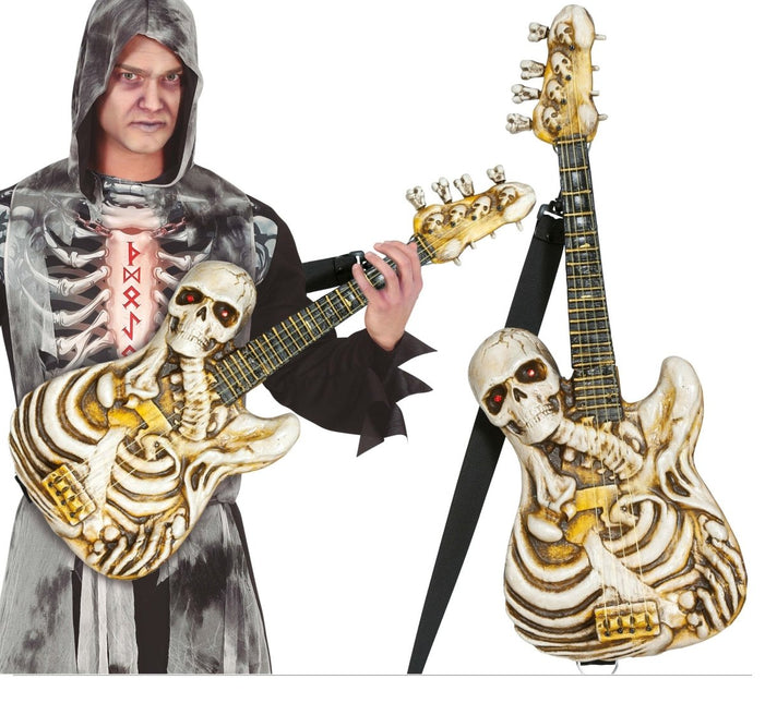 Halloween Nep Gitaar Skelet 58cm van Fiestas Guirca koop je bij Partywinkel