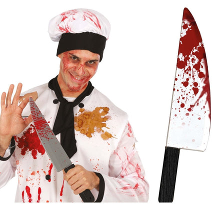 Halloween Nep Mes Bloederig 42cm van Fiestas Guirca koop je bij Partywinkel