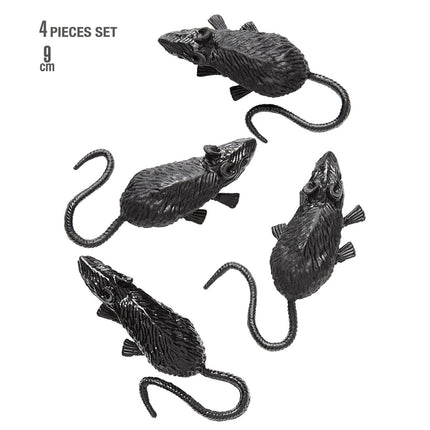 Halloween Nep Muis 9cm 4st van Widmann koop je bij Partywinkel