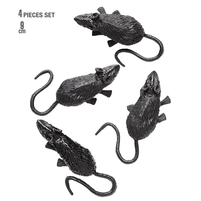 Halloween Nep Muis 9cm 4st van Widmann koop je bij Partywinkel