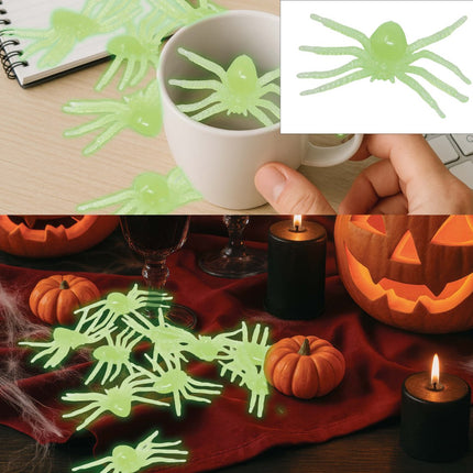 Halloween Nep Spin Fluarescerende 5cm 10st van Fiestas Guirca koop je bij Partywinkel