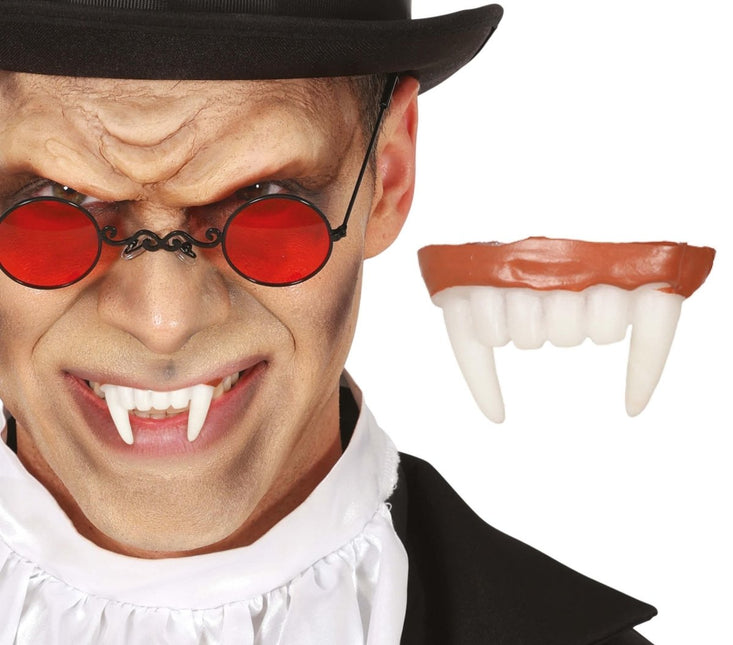 Halloween Nep Tanden Wit Vampier van Fiestas Guirca koop je bij Partywinkel