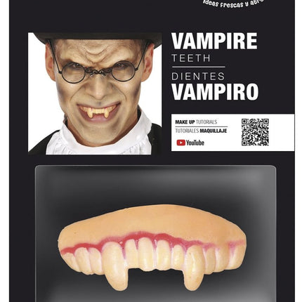 Halloween Nep Tanden Wit Vampier van Fiestas Guirca koop je bij Partywinkel