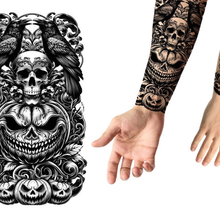 Halloween Nep Tattoo Pompoen 30cm van Fiestas Guirca koop je bij Partywinkel
