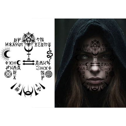 Halloween Nep Tattoo Satanisch 22cm van Fiestas Guirca koop je bij Partywinkel