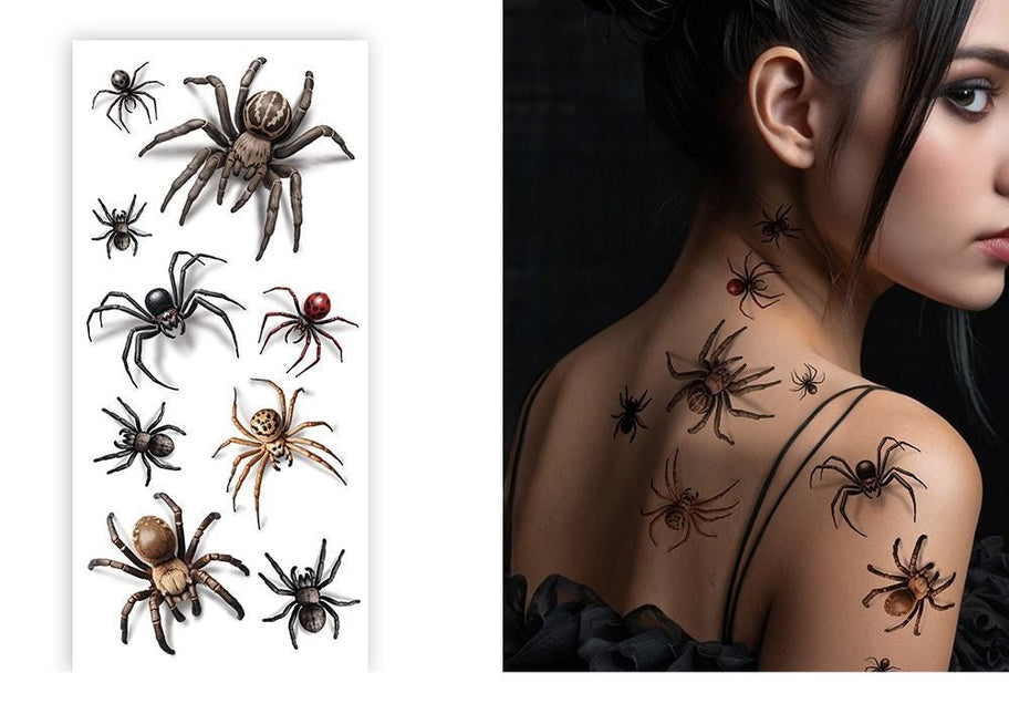 Halloween Nep Tattoo Spinnen van Fiestas Guirca koop je bij Partywinkel