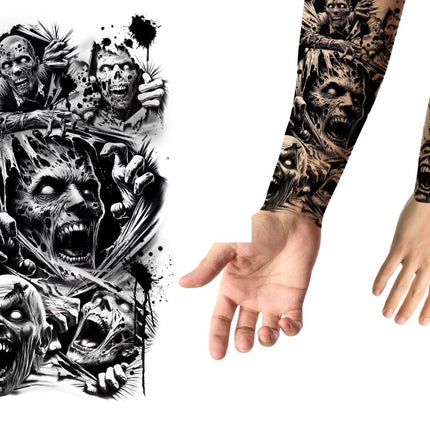 Halloween Nep Tattoo Zombie 30cm van Fiestas Guirca koop je bij Partywinkel