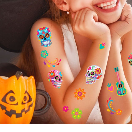 Halloween Nep Tattoos Catrina van Fiestas Guirca koop je bij Partywinkel