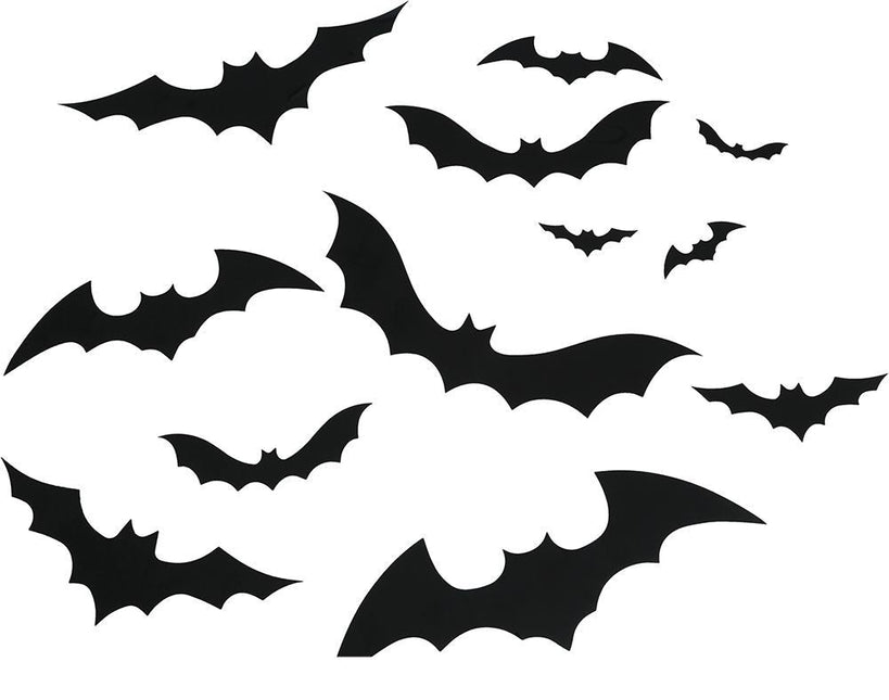 Halloween Muurstickers Nep Vleermuis 12st van Fiestas Guirca koop je bij Partywinkel