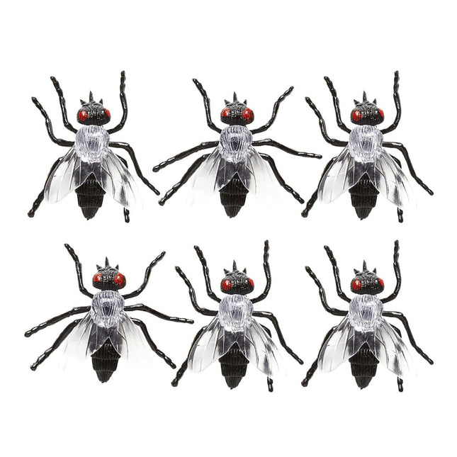 Halloween Nep Vliegen 5,5cm 6st van Widmann koop je bij Partywinkel