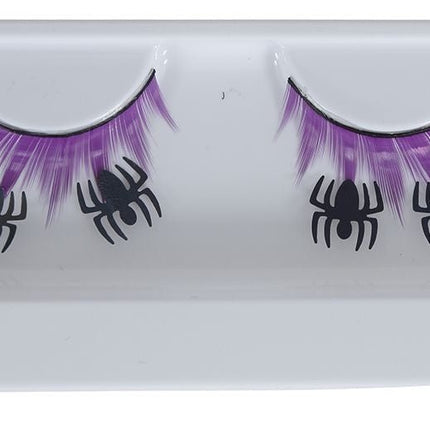 Halloween Nep Wimpers Zwart Spinnen van Fiestas Guirca koop je bij Partywinkel