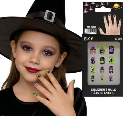 Halloween Nepnagels Kind Heksen van Fiestas Guirca koop je bij Partywinkel