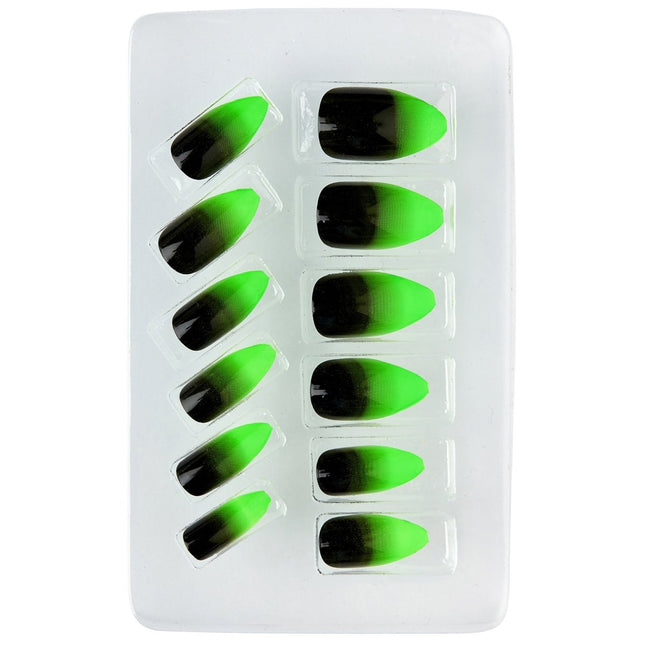 Halloween Nepnagels Zwart Groen van Widmann koop je bij Partywinkel