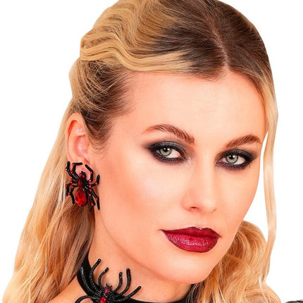 Halloween Oorbellen Rood Spin van Widmann koop je bij Partywinkel