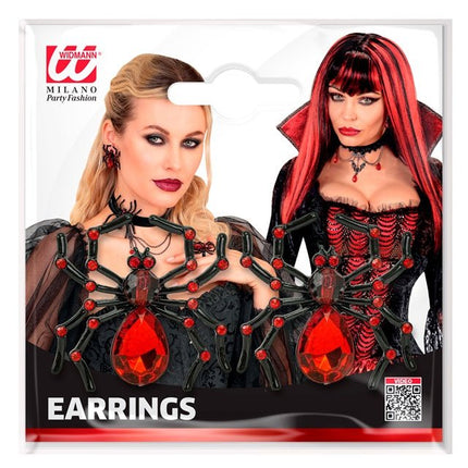 Halloween Oorbellen Rood Spin van Widmann koop je bij Partywinkel
