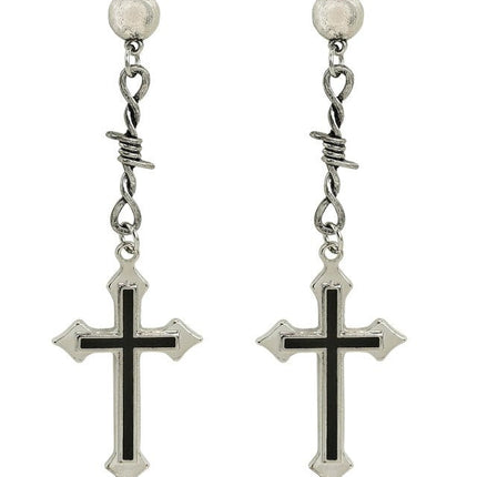 Halloween Oorbellen Zwart Kruis van Widmann koop je bij Partywinkel